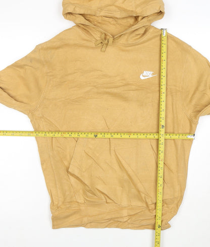 Nike Women’s Beige Pullover Hoodie XS Cotton Blend Casual Sweatshirt