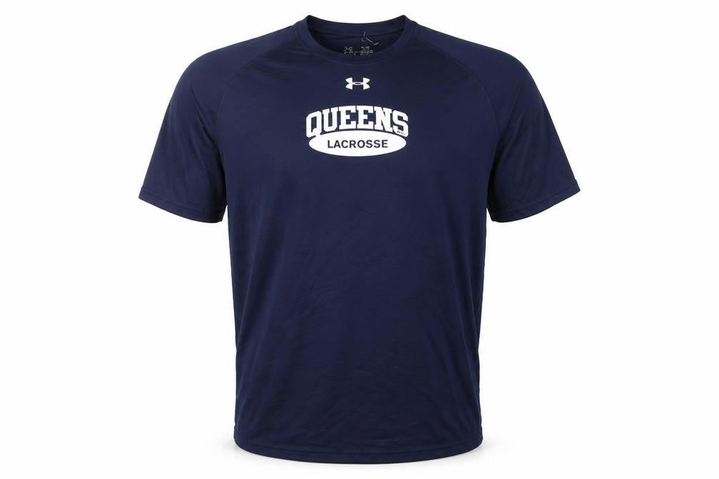 Under Armour Men's Blue XL Loose Fit Queens Lacrosse T-Shirt