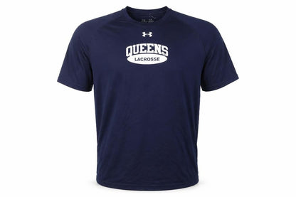 Under Armour Men's Blue XL Loose Fit Queens Lacrosse T-Shirt
