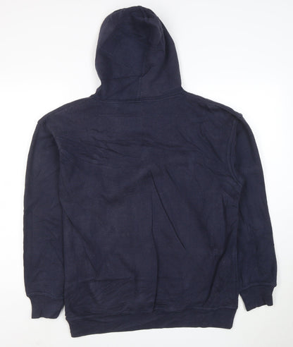 Lotto Men's Blue Pullover Hoodie M Regular Fit Fleece Sportswear
