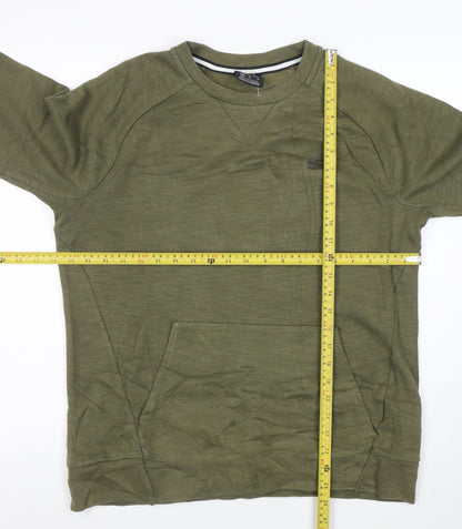 Nike Men's Green Pullover Sweatshirt M Regular Fit Crew Neck