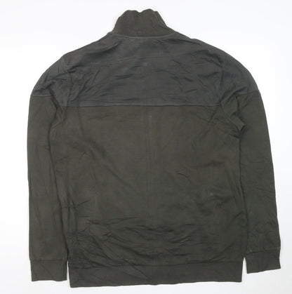 Hugo Boss Men's Green Full Zip Sweatshirt Size L Regular Fit
