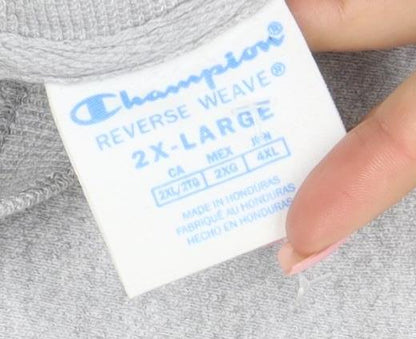 Champion Men's Grey 2XL Pullover Reverse Weave Sweatshirt