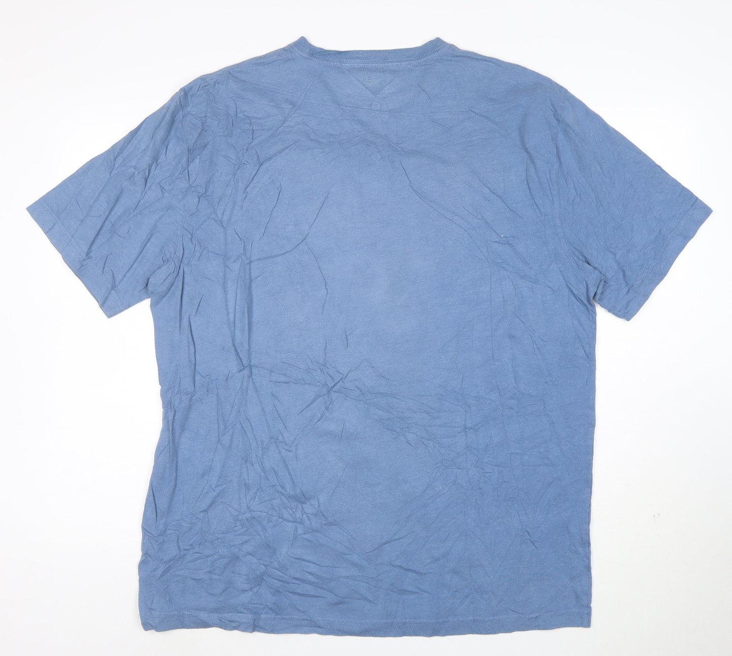 Tommy Hilfiger Men Blue XL Crew Neck Cotton T-Shirt
