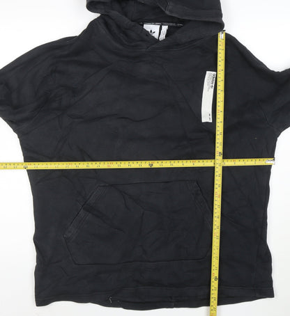 Adidas Men's Black Pullover Hoodie M Regular Fit Cotton