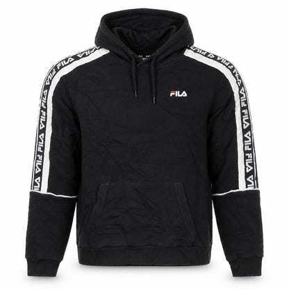 Fila Men's Black Hoodie Small Pullover Logo Cotton Blend Sportswear