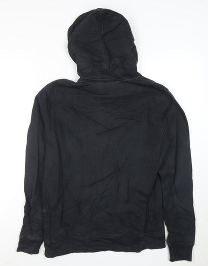 Napapijri Men's Black Logo Pullover Hoodie Size S