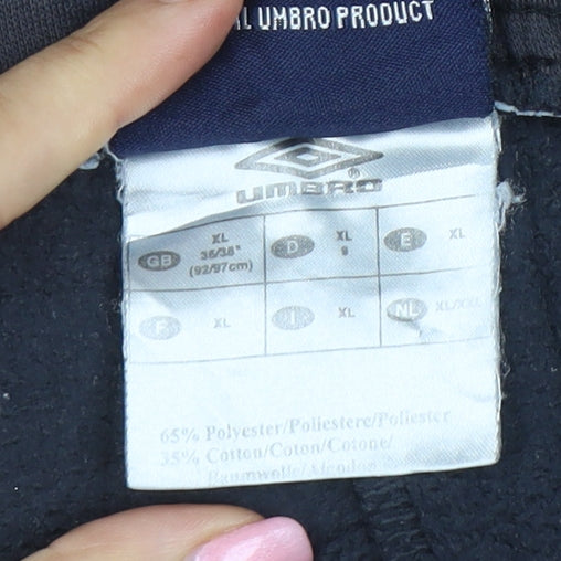 Umbro Men's Black XL Jogger Trousers 36in Waist Elasticated Sportswear
