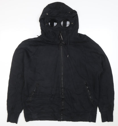C.P. Company Mens Black XL Full Zip Hooded Sweatshirt