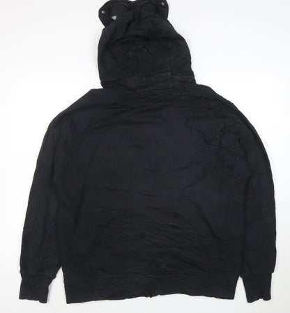 C.P. Company Mens Black XL Full Zip Hooded Sweatshirt