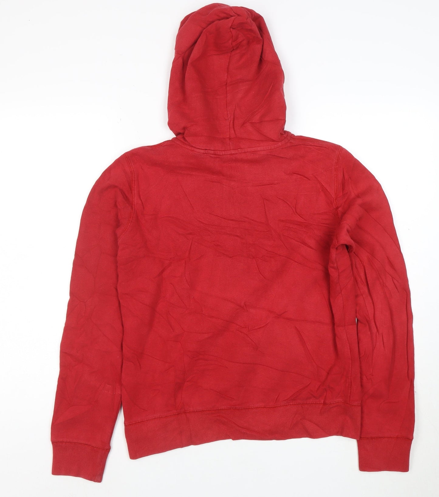 Tommy Hilfiger Womens Red Full Zip Hoodie Cotton Polyester Size M