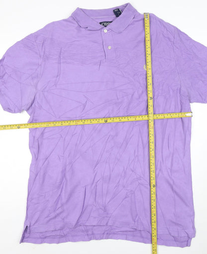 Chaps Men’s Purple Cotton Short Sleeve Polo Shirt XL