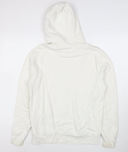 C.P. Company Men's White Pullover Hoodie M Logo Outdoor Style