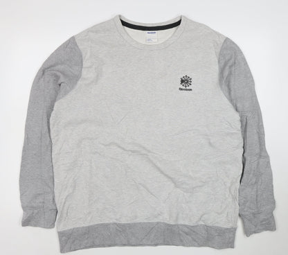Reebok Men’s Grey 2XL Pullover Crew Neck Sweatshirt