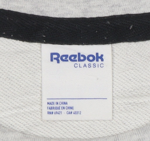 Reebok Men’s Grey 2XL Pullover Crew Neck Sweatshirt