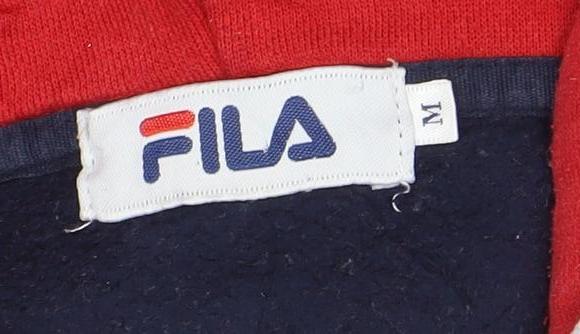 Fila Men’s Multicoloured Pullover Hoodie Size M Retro Sports Style