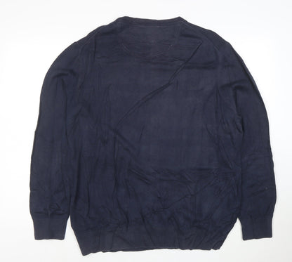 Timberland Men's Blue XL Cotton Crew Neck Pullover Jumper