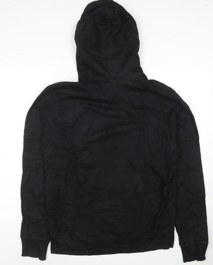 Champion Men's Black Pullover Hoodie Medium Fleece Sweatshirt