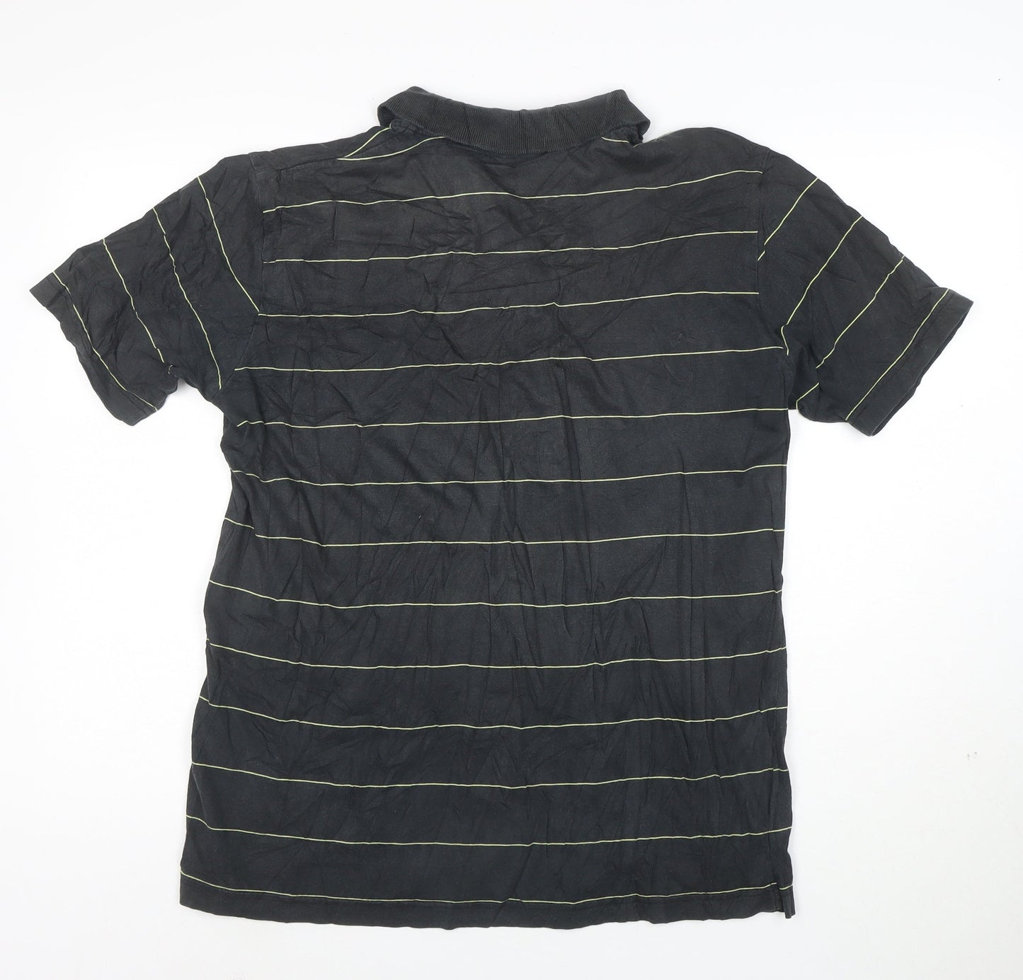 Carhartt Men's Black XL Striped Cotton Short Sleeve Polo Shirt