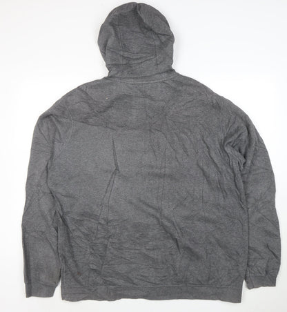 Nike Men's Grey Full Zip Hoodie XL Fleece Sports Sweatshirt