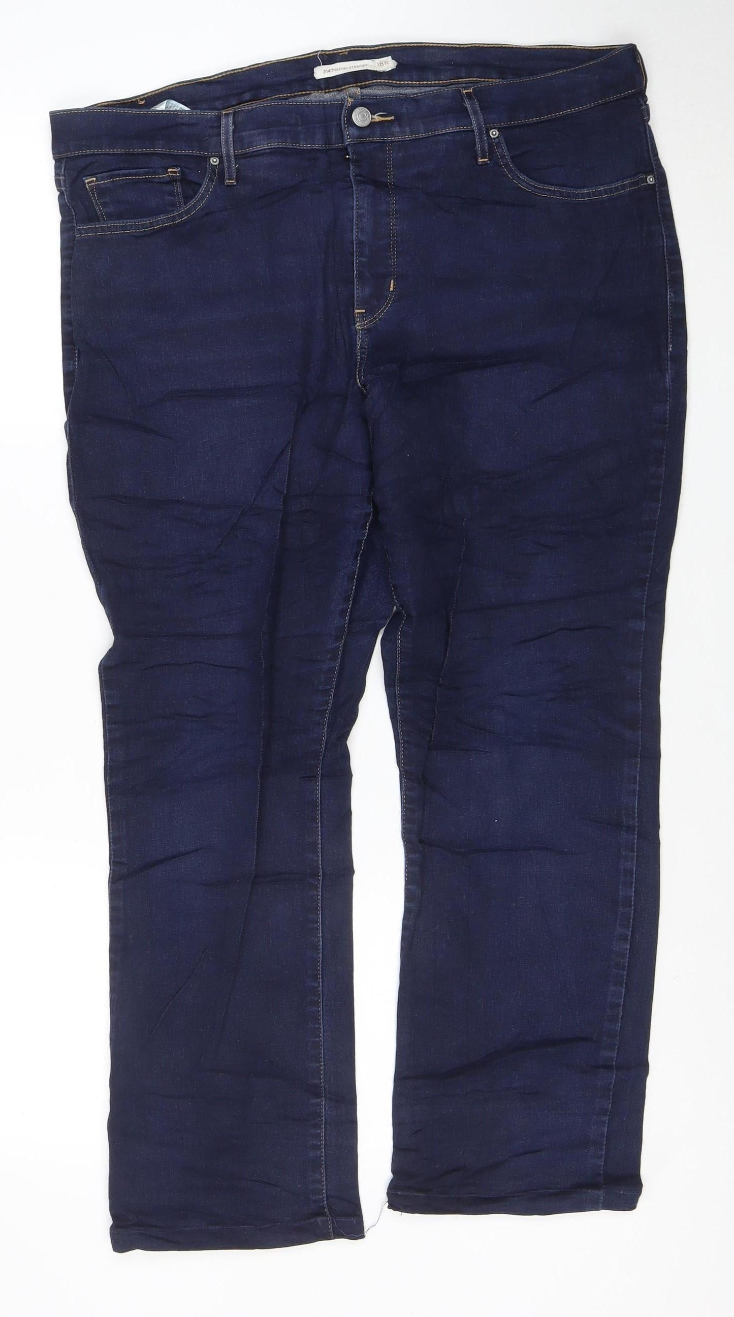 Levi's Women Blue 18 Plus 314 Shaping Straight Jeans