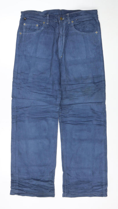 Burberry Women Blue Corduroy Chino Trousers Size 32