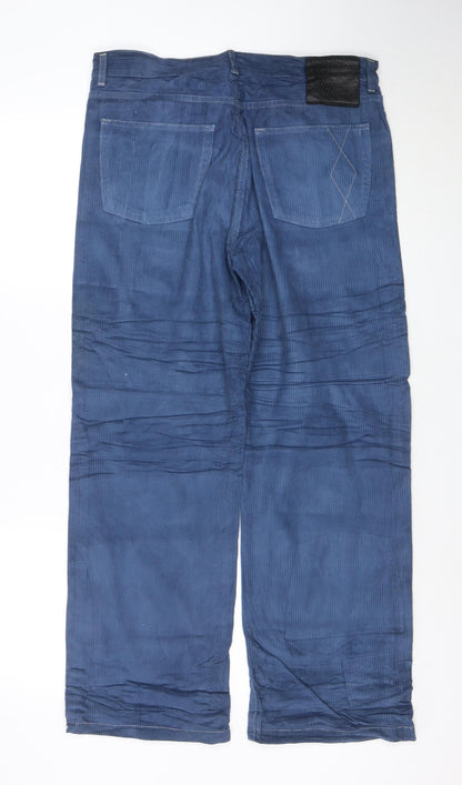 Burberry Women Blue Corduroy Chino Trousers Size 32
