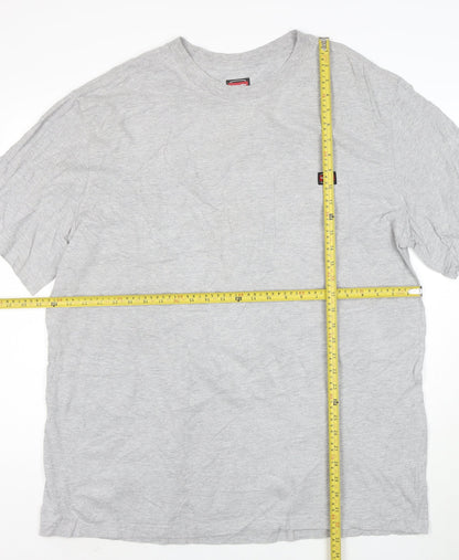 Wrangler Men's Grey 2XL Regular Fit Crew Neck Cotton T-Shirt