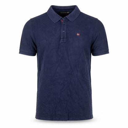 Napapijri Men's Navy Blue XL Cotton Polo Shirt
