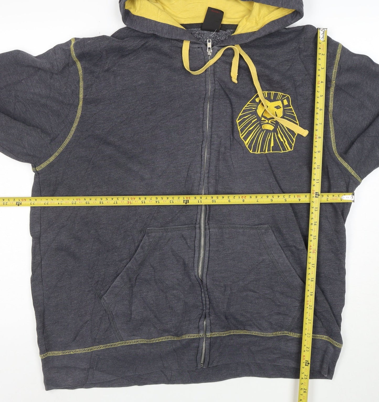 Disney The Lion King Men's Grey Full Zip Hoodie XL