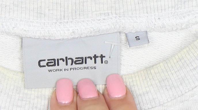 Carhartt WIP Mens Grey Small Pullover Sweatshirt Regular Fit