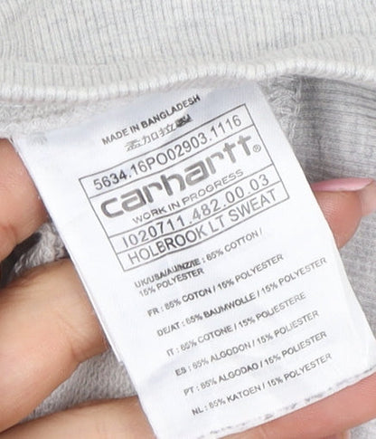Carhartt WIP Mens Grey Small Pullover Sweatshirt Regular Fit