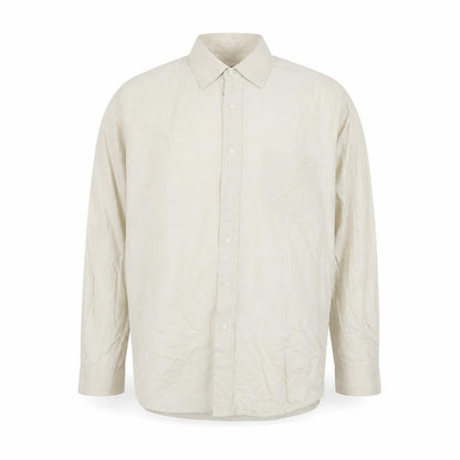 Hugo Boss Men’s Ivory Cotton Long Sleeve 42 Button-Up Shirt
