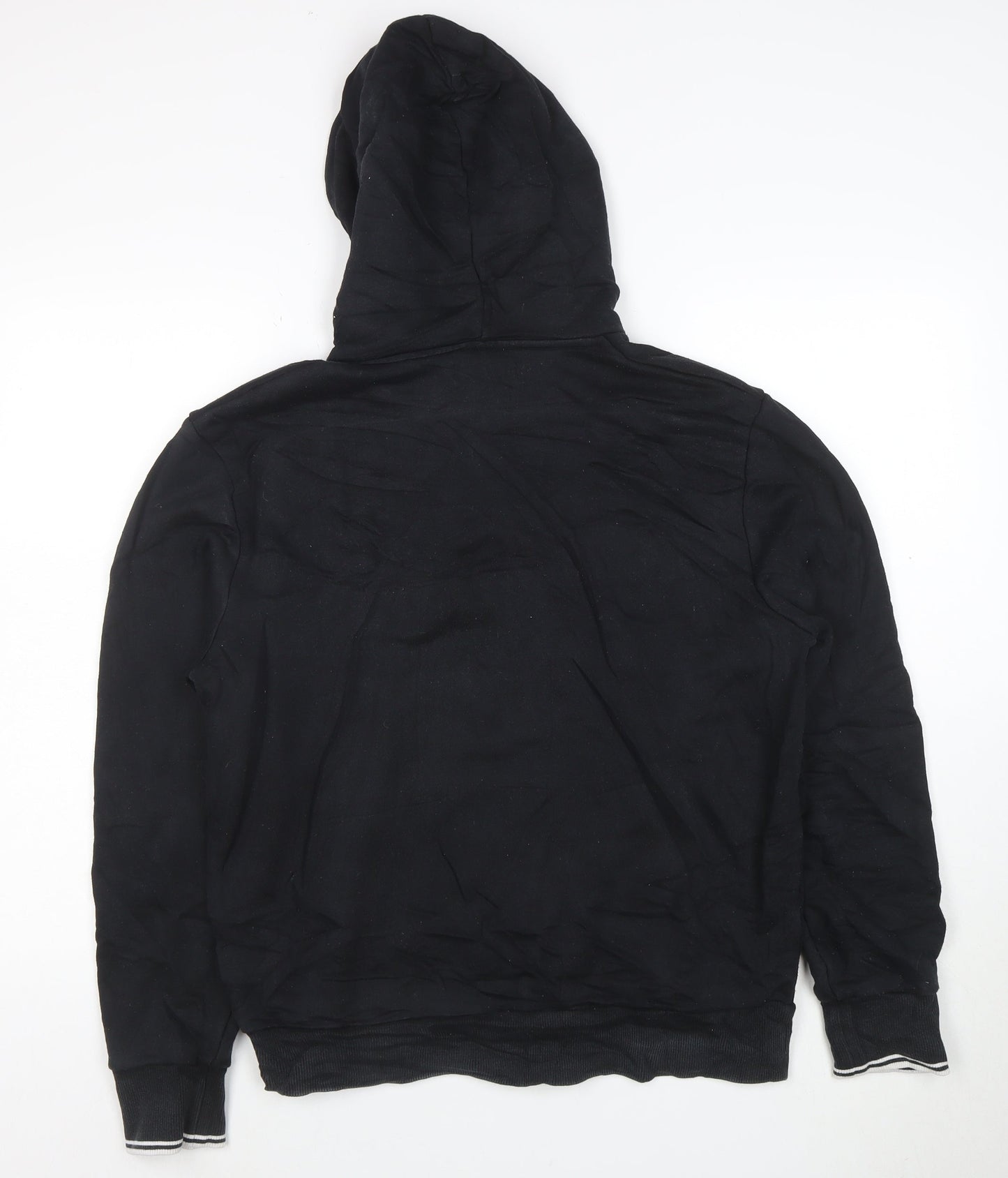 Fred Perry Men's Black Pullover Hoodie L with Logo Design