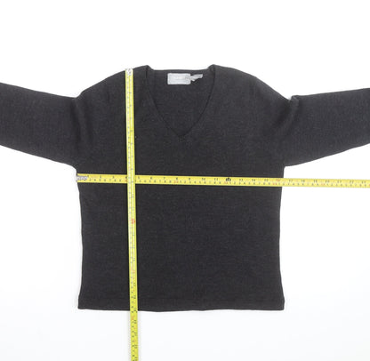 Old Navy Men's Black V-Neck Wool Blend Pullover Jumper M