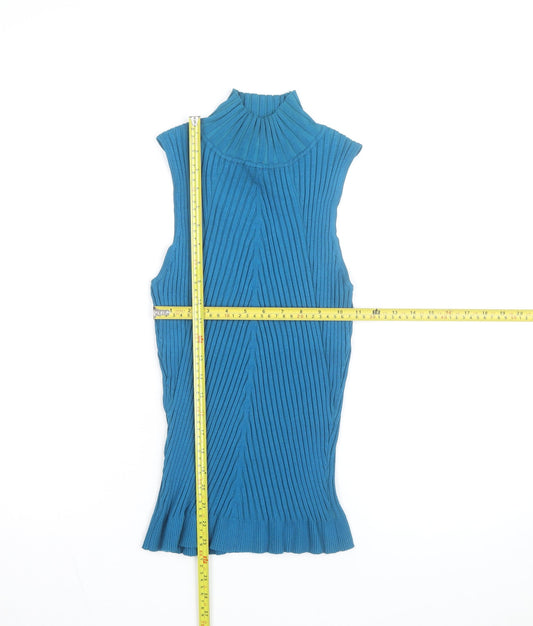 INC International Concepts Women's Blue Sleeveless Bodycon Knit Dress M