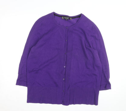 Principles by Ben de Lisi Women's Purple Cotton Cardigan Size 20