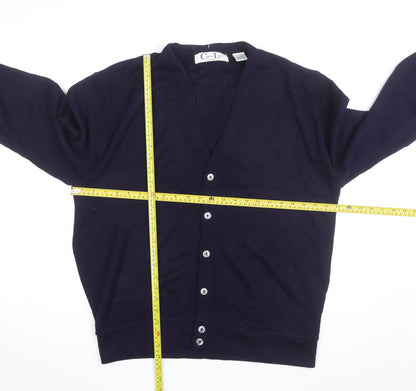 Cypress Links Men’s Blue Acrylic V-Neck Cardigan Size L Golf Wear