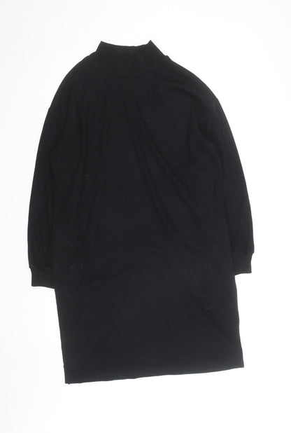 Marks and Spencer Women Black Size 10 Tunic Sweatshirt Dress