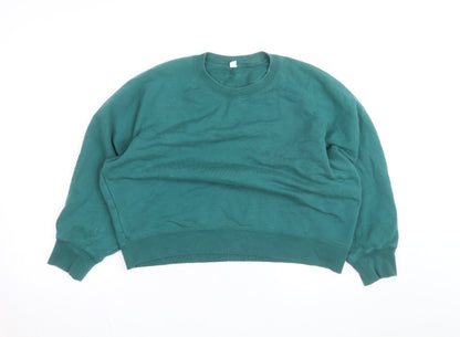 UNIQLO Men's Green XL Crew Neck Pullover Sweatshirt