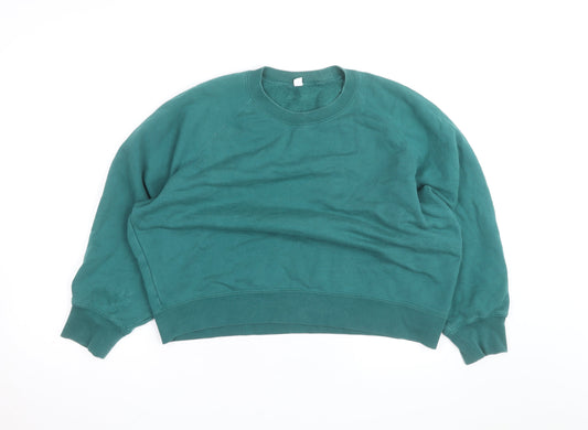 UNIQLO Men's Green XL Crew Neck Pullover Sweatshirt
