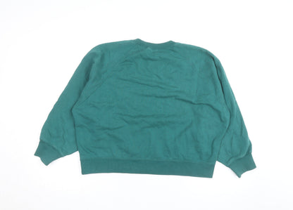 UNIQLO Men's Green XL Crew Neck Pullover Sweatshirt