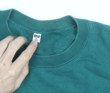 UNIQLO Men's Green XL Crew Neck Pullover Sweatshirt