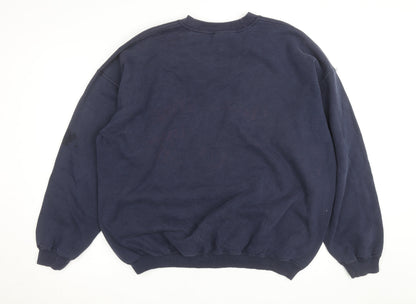 Gildan Men's Navy St. Louis Rams NFL Champions Crew Neck Sweatshirt XL