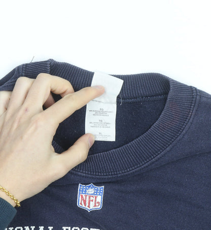 Gildan Men's Navy St. Louis Rams NFL Champions Crew Neck Sweatshirt XL