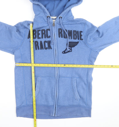 Abercrombie & Fitch Men's Blue Full Zip Hoodie M Athletic Fit