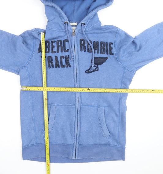 Abercrombie & Fitch Men's Blue Full Zip Hoodie M Athletic Fit