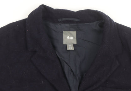 Gap Women Navy Wool Blend Single-Breasted Blazer UK 18