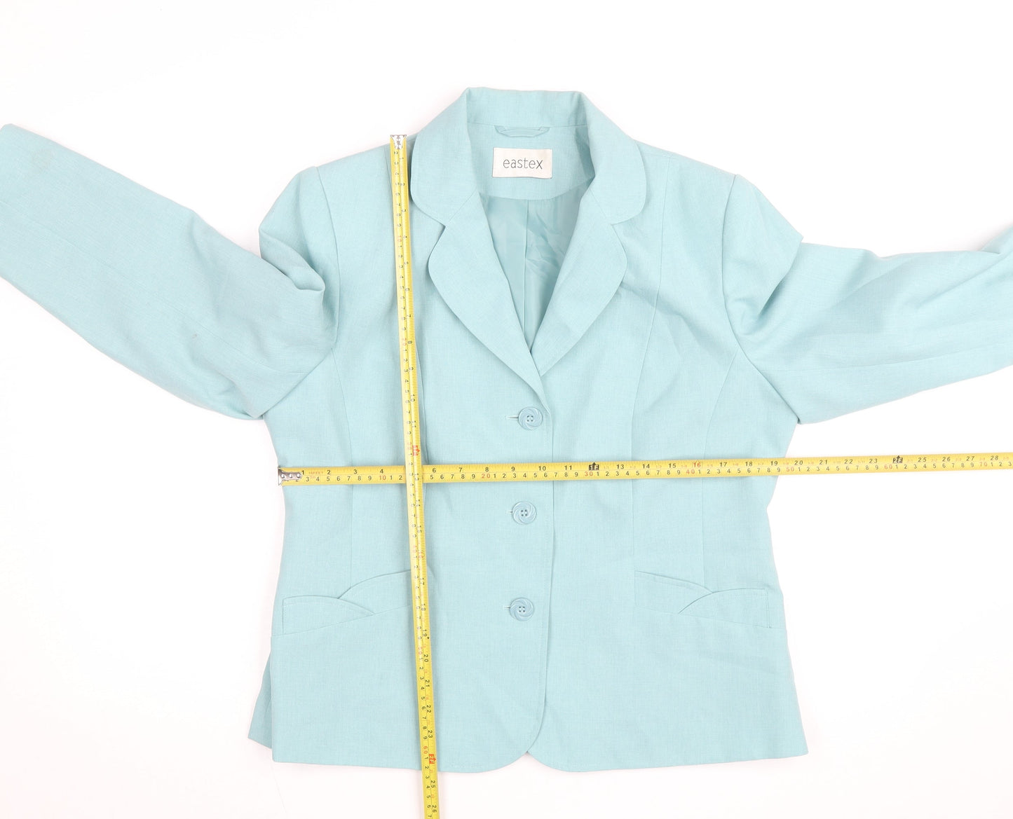Eastex Women's Blue Single-Breasted Blazer Jacket Size 16
