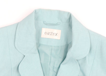 Eastex Women's Blue Single-Breasted Blazer Jacket Size 16